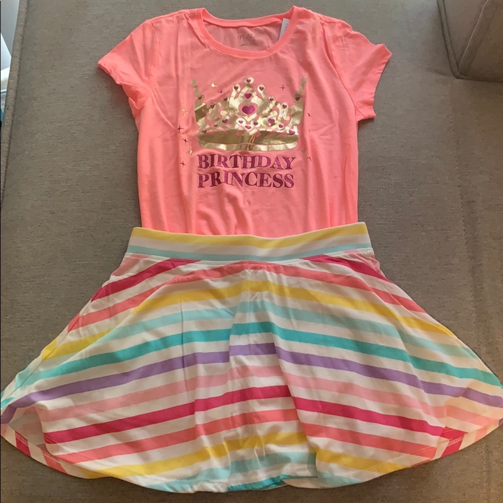 Birthday princess shirt paired with skort